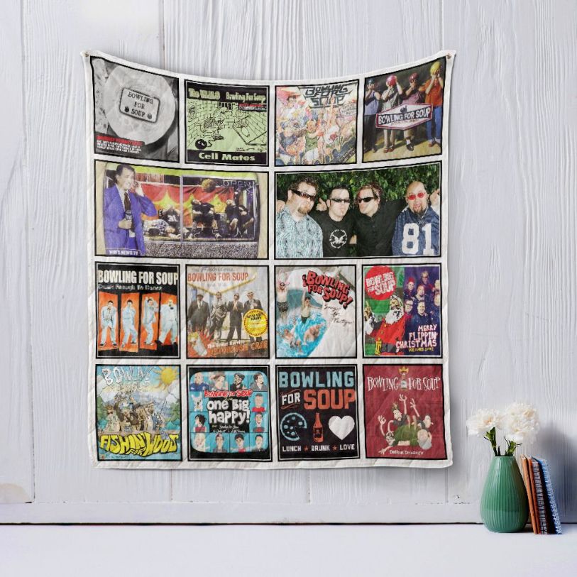 Bowling for Soup Band Quilt Blanket for Music Fans