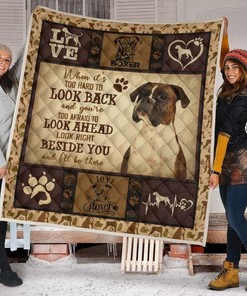 Boxer Dogs Beside You Full Size Quilt Bed Set for Maximum Comfort