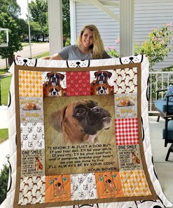 Boxer Quilt Blanket - Always Have Your Loyal Companion by Your Side