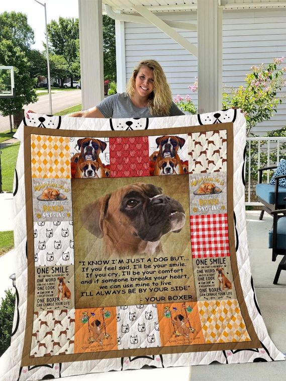 Boxer Quilt Blanket - Always Have Your Loyal Companion by Your Side