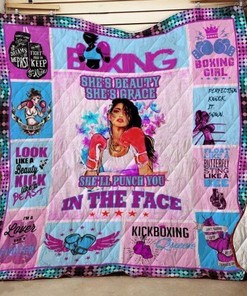 Boxing Girl Quilt Bedding Set - Empowering Design and Message
