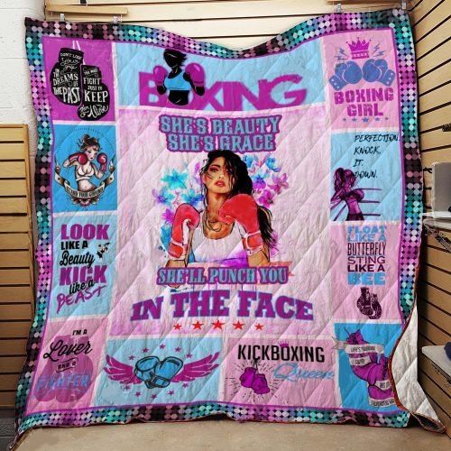 Boxing Girl Quilt Bedding Set - Empowering Design and Message