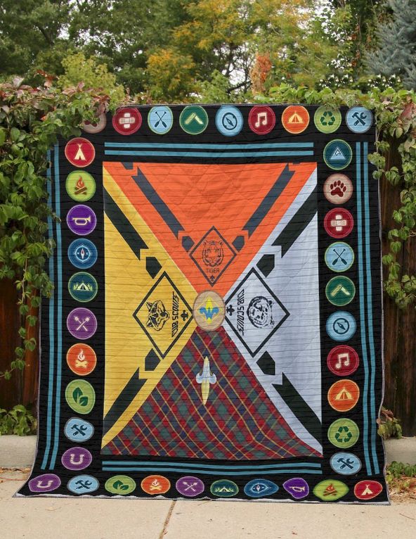 Boy Scout Camping Adventure Quilt Bedding Set