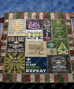 Boy Scout Life Quilt Blanket for Scouts and Outdoor Enthusiasts