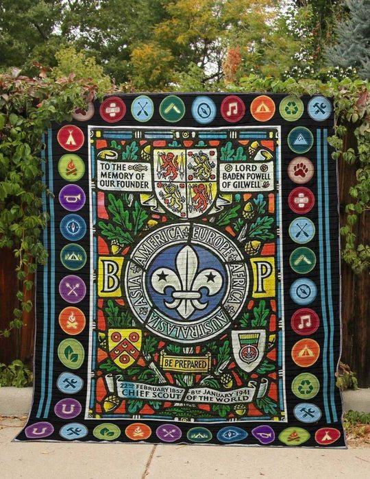 Boy Scout Memory CLA31100015Q Quilt Blanket Bed Set Cute for Kids