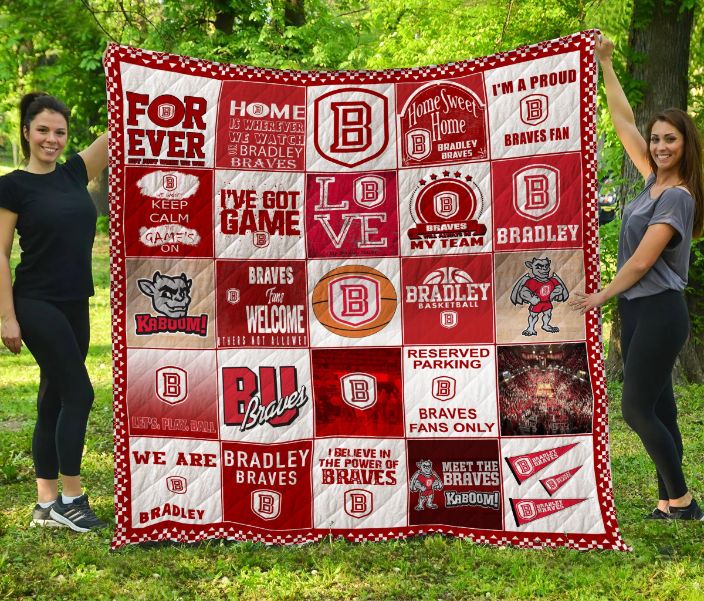 Bradley Braves Quilt Bedding Set - Best Gifts for Sports Fans