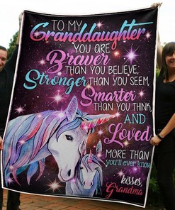 Braver, Stronger, Smarter Quilt Bedding Set for Granddaughter from Grandma