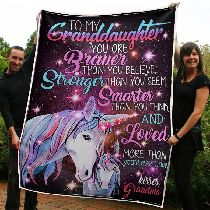 Braver, Stronger, Smarter Quilt Bedding Set for Granddaughter from Grandma