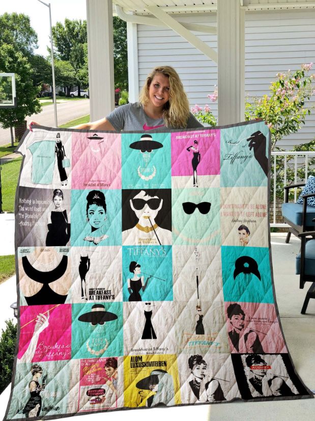 Breakfast At Tiffany Love Collected Quilt Blanket for Fans of Breakfast at Tiffany's