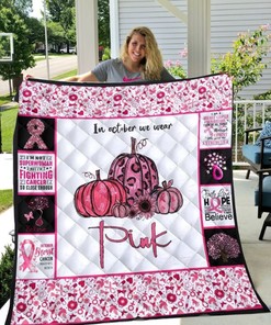 Breast Cancer Awareness Pumpkin Quilt Blanket: Honor the Survivors and Remember the Fighters