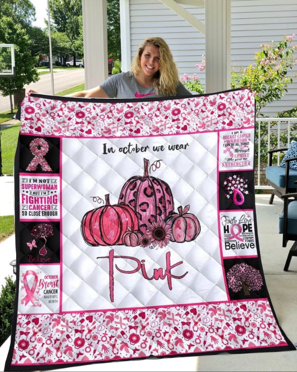 Breast Cancer Awareness Pumpkin Quilt Blanket: Honor the Survivors and Remember the Fighters