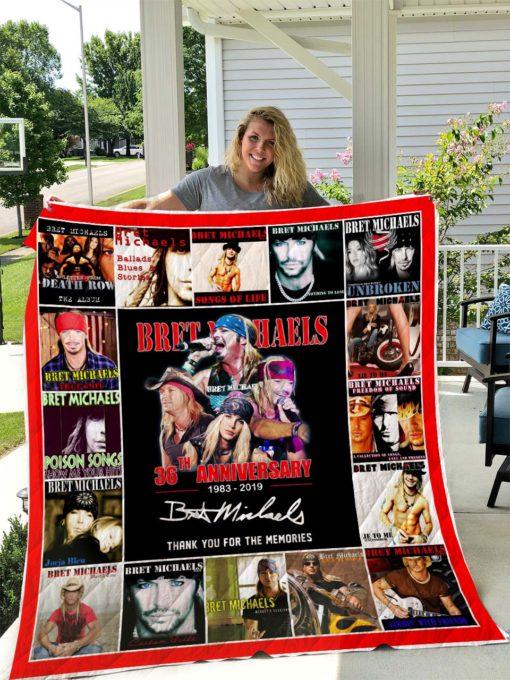 Bret Michaels Quilt Blanket I1D2 Rock Band Bedding Set