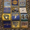 Brewers Quilt Blanket - Perfect for Brewers fans, this cozy quilt will keep you warm while you cheer on your team.