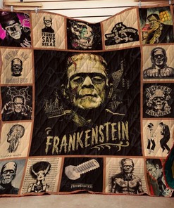 Bring Some Frankie Fun To Your Home With This Frankenstein Halloween Frankie Says Relax Quilt Blanket