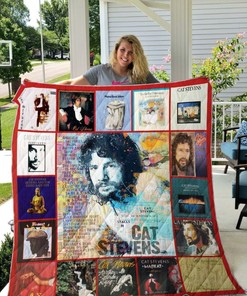 British Singer Cat Stevens Style Love Quilt Blanket - A Great Gift for Music Fans