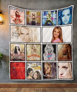 Britney Spears Album Quilt Blanket - Pop Icon Tribute Bedding