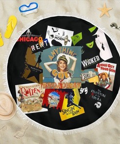Broadway Beach Blanket with Quotes