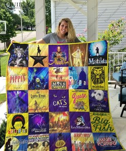Broadway Musicals Ver 25 Quilt Blanket for Theater Fans