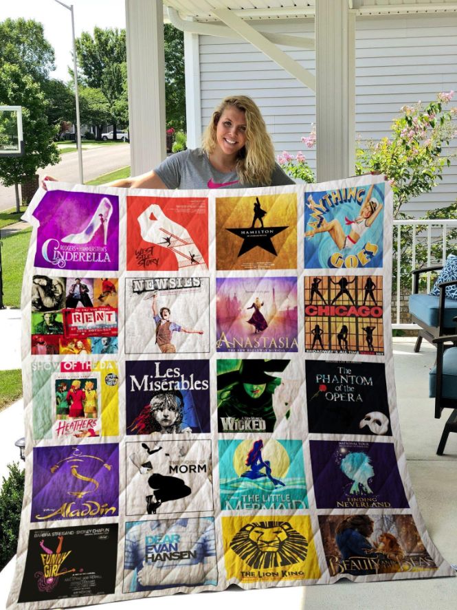Broadway Quilt Blanket 03 for Theater Fans