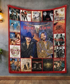 Brooks & Dunn Albums Vintage Quilt Blanket - Stay Cozy With Brooks & Dunn's Iconic Albums Quilt Blanket Gift