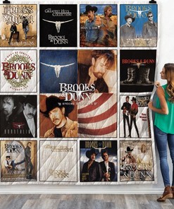 Brooks & Dunn Combine Retro Quilt Bedding Set for Country Music Fans