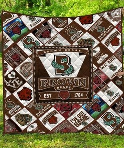 Brown Bears NCAA Quilt Bedding Set for a Chic and Cozy Bed