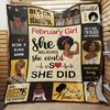 Brown Sugar Honey Black Daughter Girlfriend Wife- Black Women February Quilt Bedding Set.
