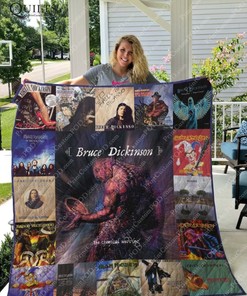 Bruce Dickinson Albums For Fans Quilt Blanket for Iron Maiden Fans