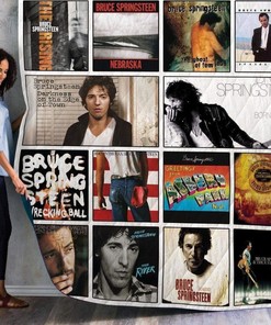 Bruce Springsteen Album 1 Vintage Quilt Blanket with Keywords