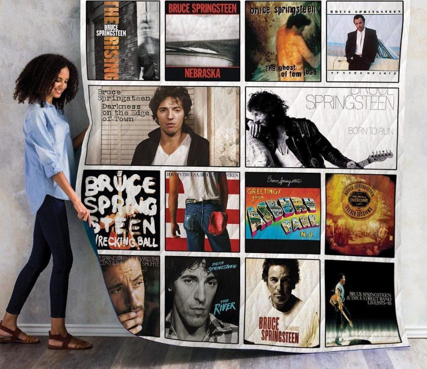 Bruce Springsteen Album 1 Vintage Quilt Blanket with Keywords