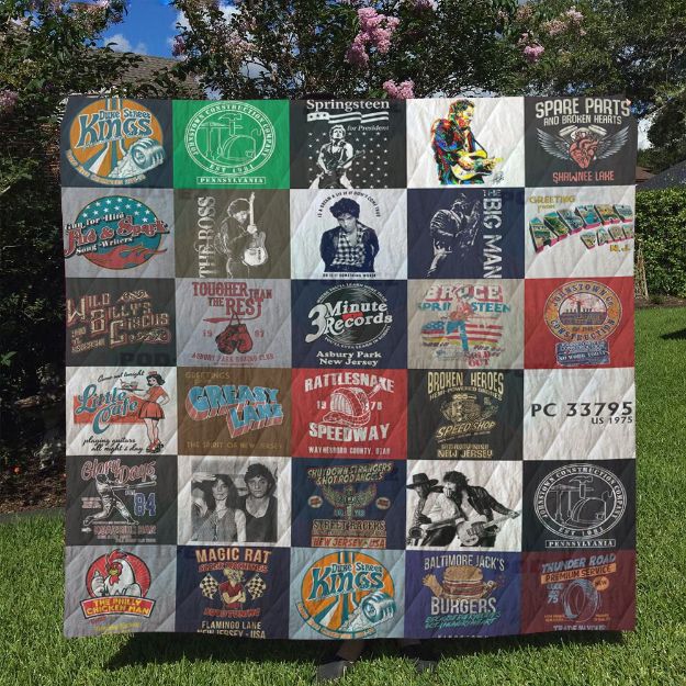 Bruce Springsteen T-Shirt For Fans Quilt Bedding Set for Music Lovers