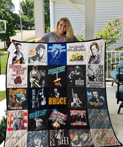 Bruce Springsteen T-Shirt Quilt Blanket for The Boss Fans
