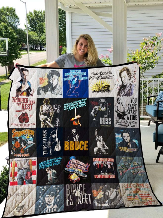 Bruce Springsteen T-Shirt Quilt Blanket for The Boss Fans