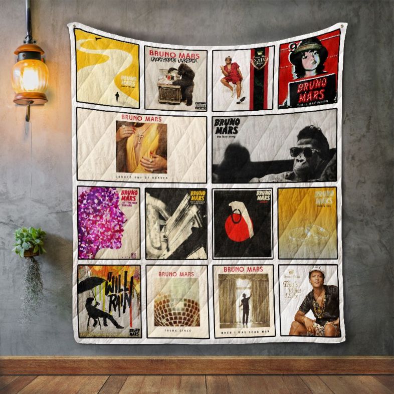 Bruno Mars Album Quilt Bedding Set