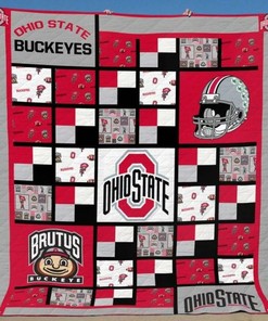 Brutus NCAA Ohio State Buckeyes Quilt Blanket for Fans