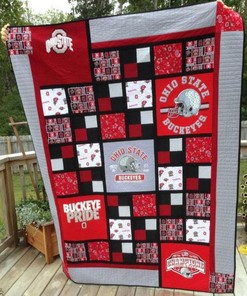 Buckeye Pride NCAA Ohio State Buckeyes Green Quilt Blanket for Fans