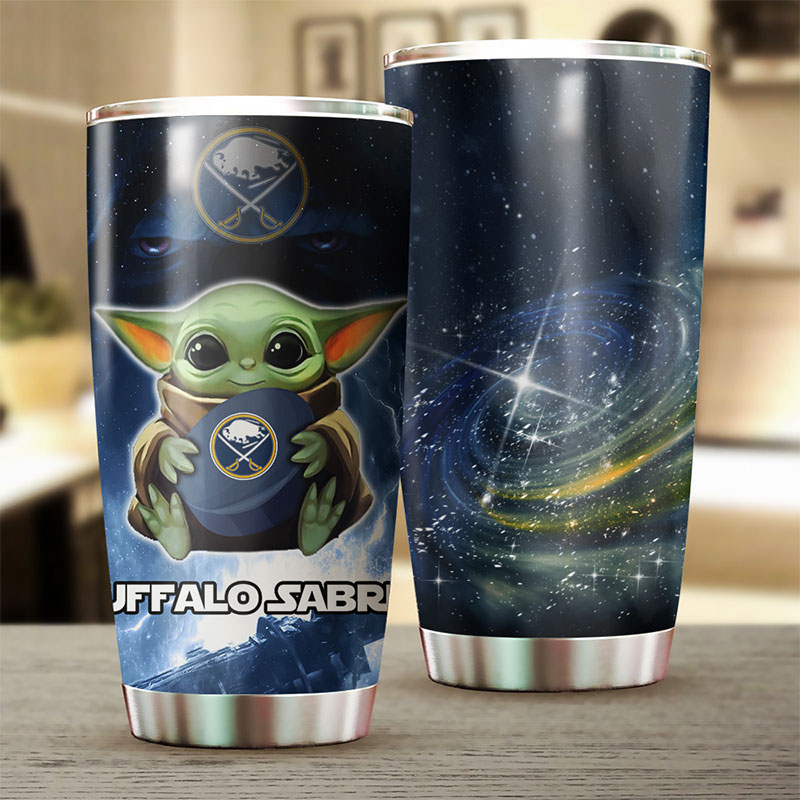 Buffalo Sabres NHL Tumbler: Baby Yoda Design Tumbler for NHL Fans, Perfect for Gifting - Image 2