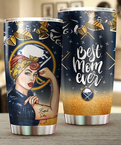 Buffalo Sabres NHL Tumbler: Strong Best Mom Ever Tumbler with NHL Logo, Perfect for Dedicated Fans