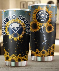 Buffalo Sabres NHL Tumbler with Sunflower Design - Custom Drink Container for Sports Enthusiasts