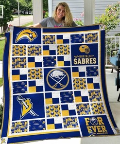 Buffalo Sabres Vintage Quilt Blanket with Keywords
