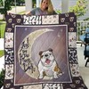 Bulldog I Love You Quilt Blanket - Perfect for Lovers of the Adorable Canine Breed