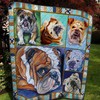 Bulldog Quilt Bedding Set for Dog Lovers