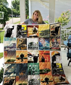 Bullitt Collection: Quilt Bedding Set with Fleece Blanket for Movie Lovers