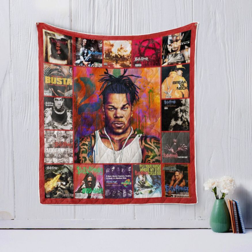 Busta Rhymes Vintage Quilt Bedding Set for Fans of the Rapper