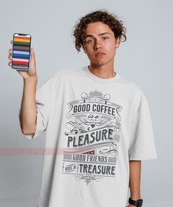 But First Coffee Women's Tee: Good Coffee Good Friends