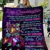 Butterfly Dream Catcher To My Granddaughter You Are My Sunshine You Will Always Be Fleece Blanket Bed Set Cute