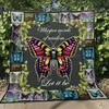 Butterfly Lo Quilt Blanket Baby or Kids Bed Set with Inspirational Quotes