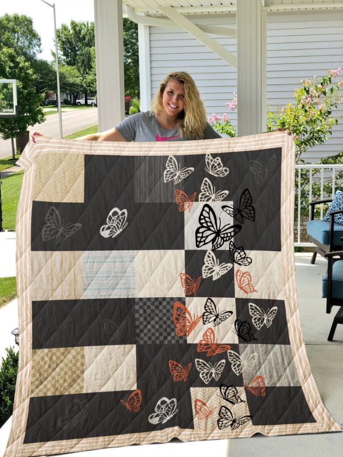 Butterfly Pattern Butterfly Lo Quilt Blanket Baby or Kids Bed Set with a Positive Message
