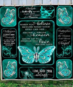 Butterfly Sil Theme Quilt Blanket Baby or Kids Bed Set - Always Be Connected