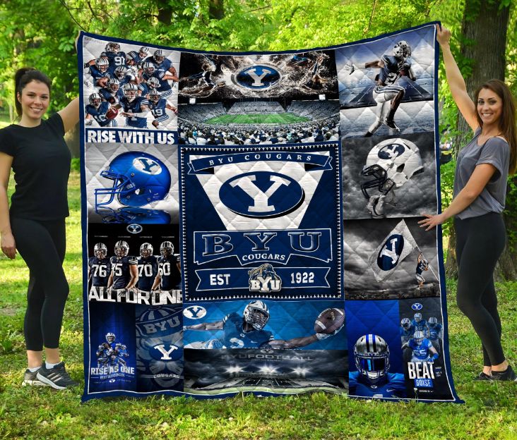 Byu Cougars Quilt Blanket for Football Fans